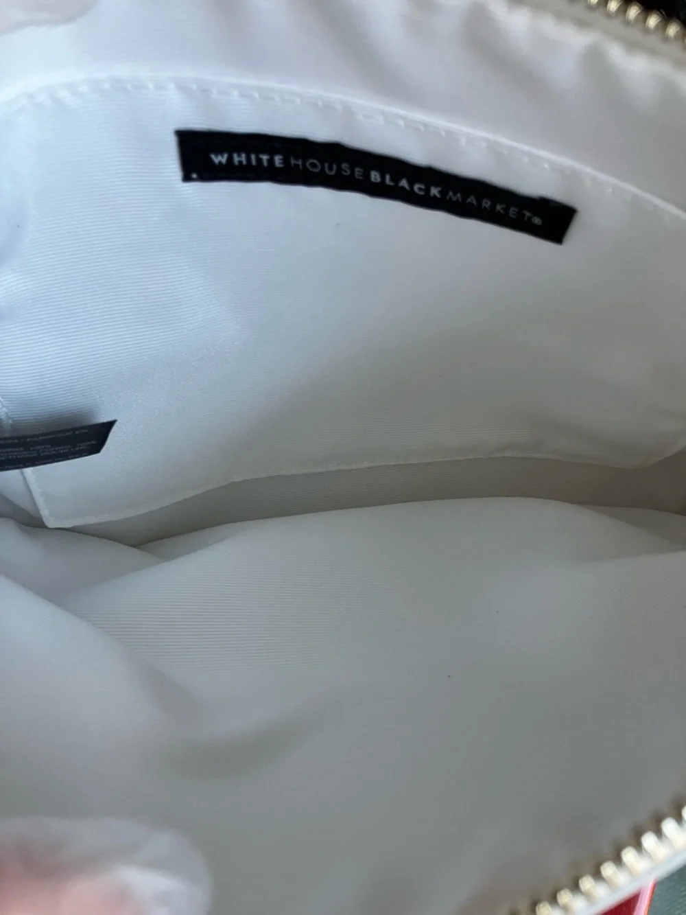 NWOT WHITE HOUSE BLACK MARKET WHITE PURPLE FLORAL ENVELOPE WRISTLET CLUTCH - Picture 9 of 13